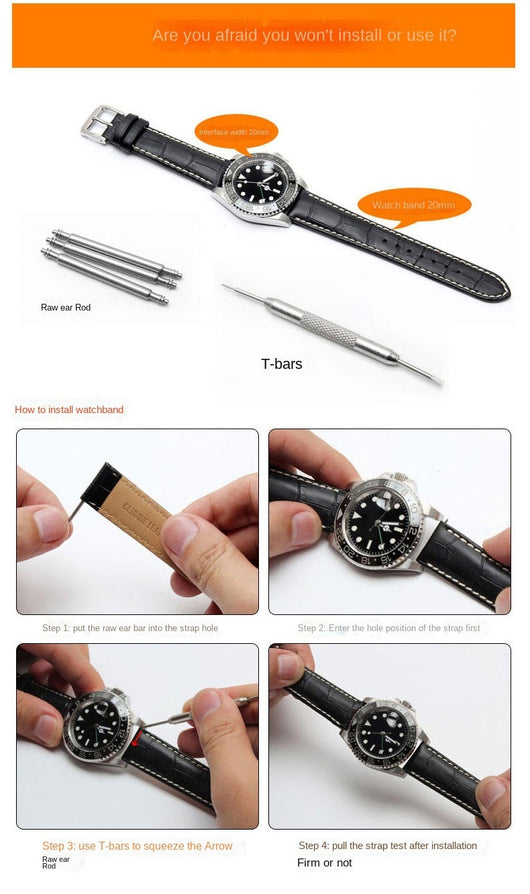 Correa de Reloj de Cuero Genuino Portugués Fire Jet - Image 16