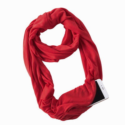 Pañuelo Funcional para Mujer con Bolsillo Cremallera y Jersey Liso - Image 54