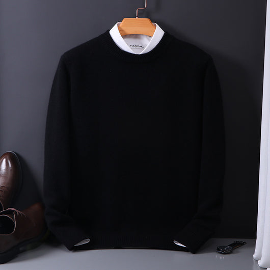 Suéter de Lana Pura para Hombre Cuello Redondo - Image 10