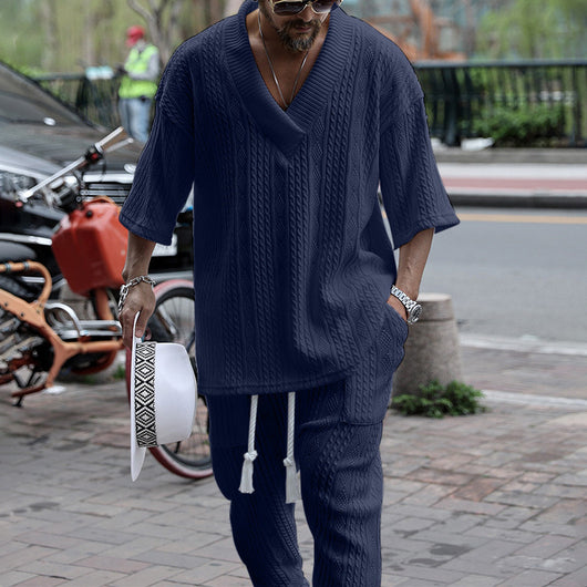 Conjunto Casual Hombre: Playera Suelta Manga Corta + Pantalón - Image 21