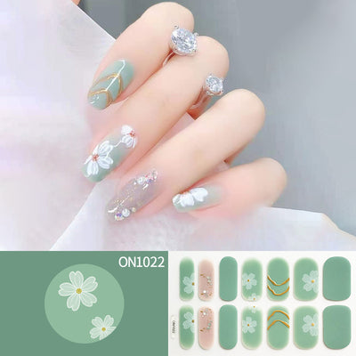 Stickers de Uñas Mariposa Floral con Efecto Láser Bronceado - Image 8
