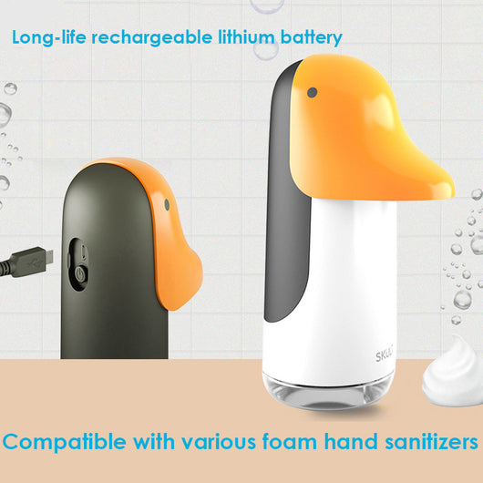 Dispensador Automático de Jabón Espuma Infantil con Sensor - Pingüino Cartoon Recargable USB - Image 12