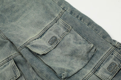 Jeans Casuales Hombre con Múltiples Bolsillos - Estilo Street Lavado Pesado - Image 11