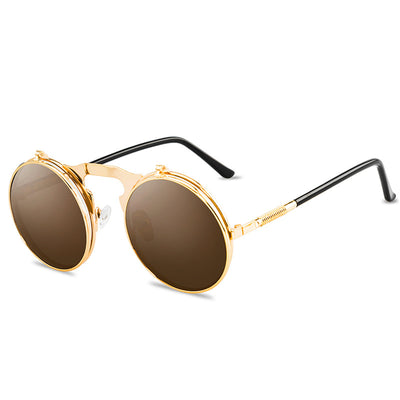 Gafas de Sol Flip Retro Marco Redondo para Adultos Mayores - Image 17