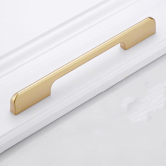 Tirador Dorado para Puertas, Cajones y Armarios - Diseño Elegante de Una Perforación