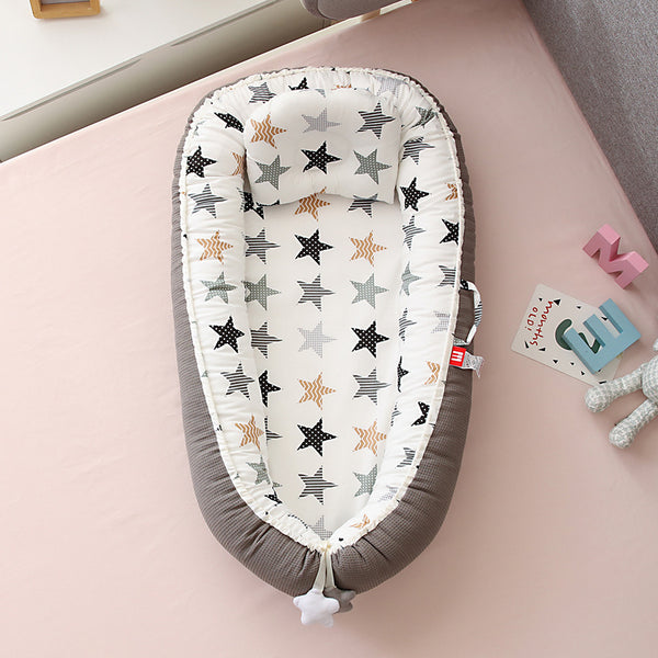 Cuna Portátil Plegable con Malla Transpirable y Funda Lavable