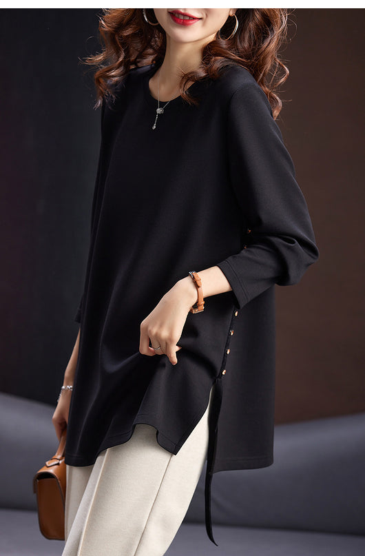 Camiseta Casual Oversize para Mujer Talla Grande - Cuello Redondo - Image 11