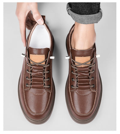 Zapatos Skateboard Cuero Talla Grande Estilo Retro Punching Confort Suave - Image 9