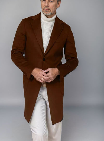 Abrigo de Lana Estilo Británico Largo para Hombre - Image 12