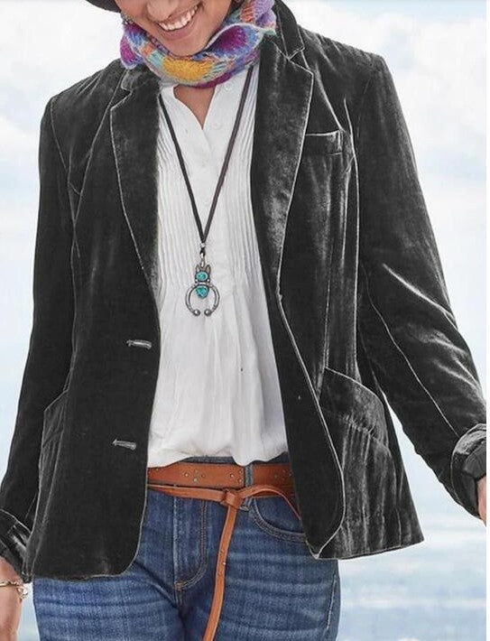 Blazer Elegante para Otoño e Invierno - Chaqueta Sastre Ajustada para Mujer