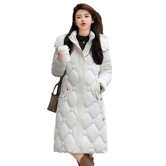 Abrigo Acolchado de Algodón Desmontable para Mujer - Largo Invierno - Image 5