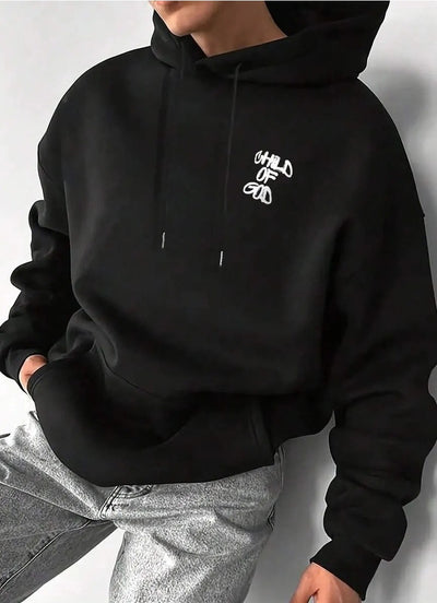 Sudadera Hombre con Estampado de Letras y Forro Polar Cálido - Image 28