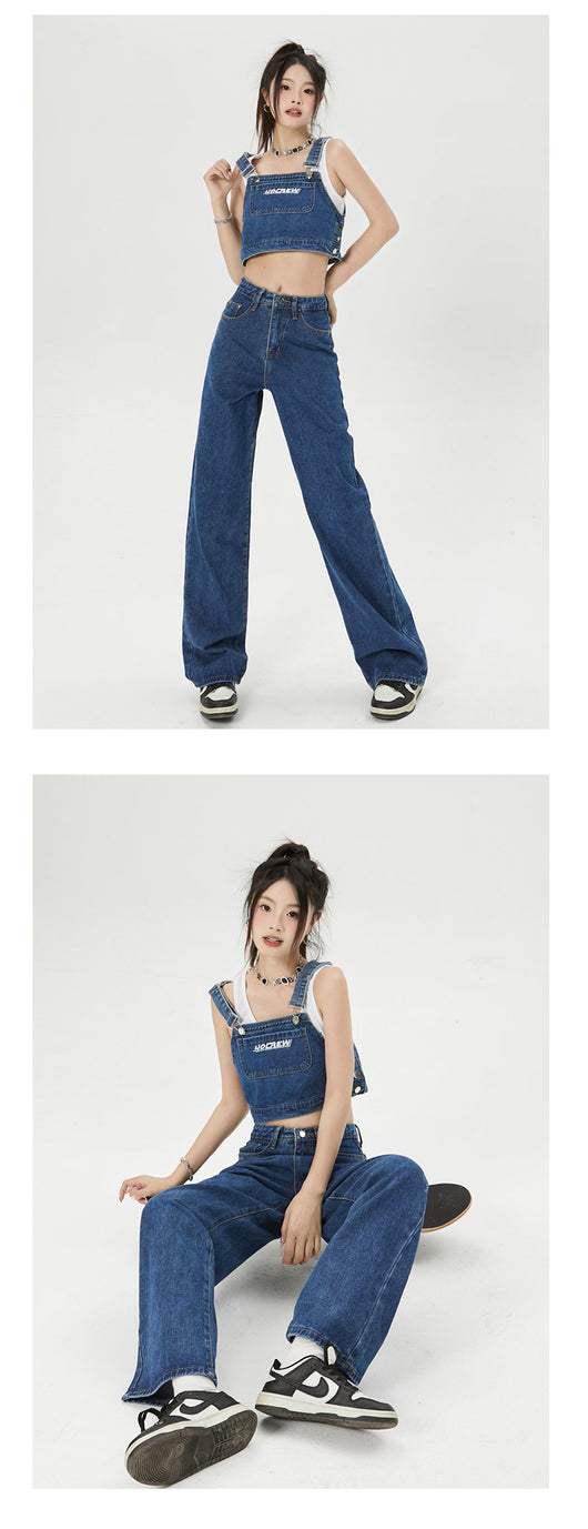 Jeans Rectos Amplios con Efecto Adelgazante y Drapeado Fluido - Image 11