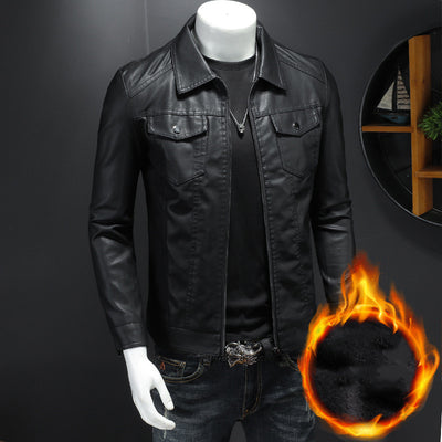 Chaqueta Biker Slim Fit Casual para Hombre - Diseño Minimalista - Image 2