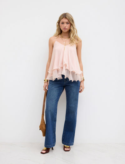 Blusa Camisola de Malla con Volantes Laminados - Image 12