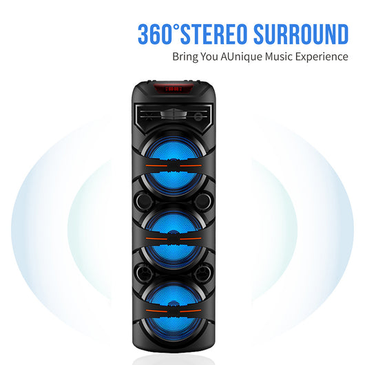 Parlante Bluetooth con Micrófono Inalámbrico y Luces LED para Fiestas - Image 3