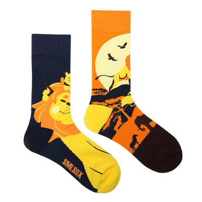 Calcetines Retro Asimétricos para Parejas - Algodón Cómodo Unisex - Image 64