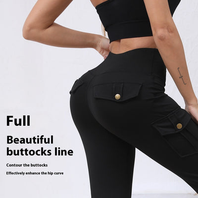 Pantalones Deportivos Talle Alto con Bolsillos y Levantacaderas - Image 9