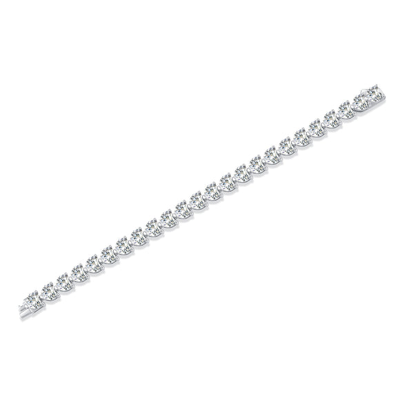 Pulsera de Plata Lujo Diario - Conjunto Elegante con Moissanita Premium y Baño de Platino