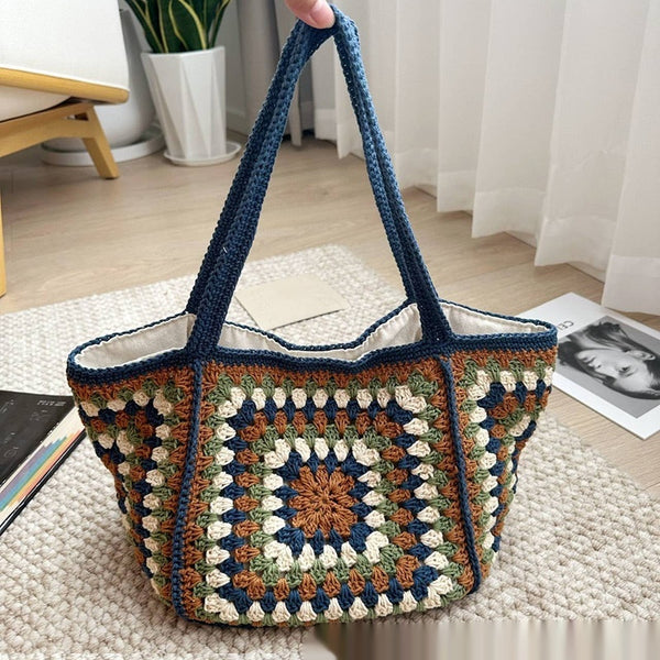 Bolsa de Almacenamiento de Fotos Estilo Vintage Tejida