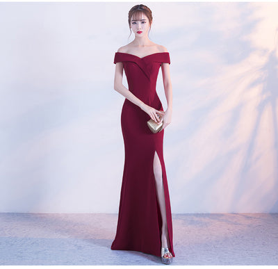 Vestido de Fiesta Elegante con Hombros Descubiertos y Falda Sirena - Image 26