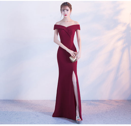 Vestido de Fiesta Elegante con Hombros Descubiertos y Falda Sirena - Image 26
