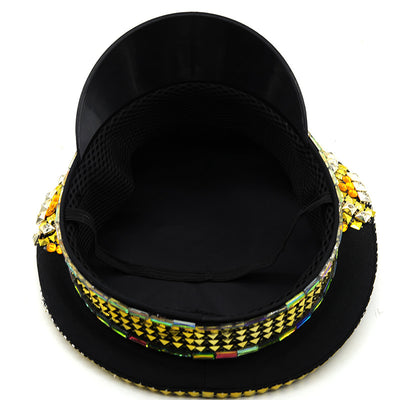 Gorro Plano Dorado con Diamantes para Fiestas y Carnavales - Image 17