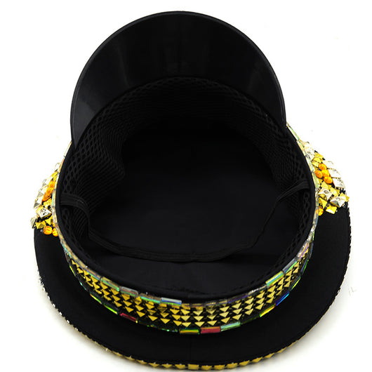 Gorro Plano Dorado con Diamantes para Fiestas y Carnavales - Image 17