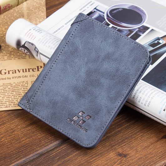 Billetera Delgada de Cuero Nobuk para Hombre - Estilo Casual - Image 11