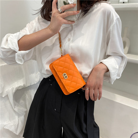Bolso Mensajero Cadena de Perlas con Diseño Romboidal - Image 11