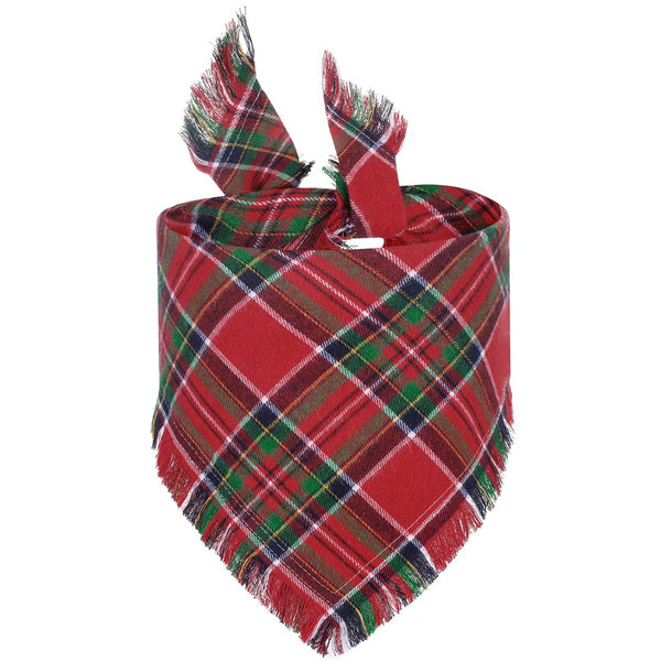 Pañuelo Clásico a Cuadros para Perro con Borlas - Accesorio Elegante para Otoño - Image 16