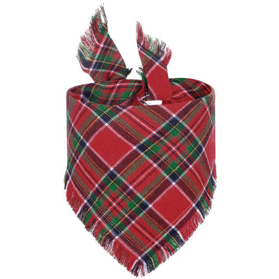 Pañuelo Clásico a Cuadros para Perro con Borlas - Accesorio Elegante para Otoño - Image 16