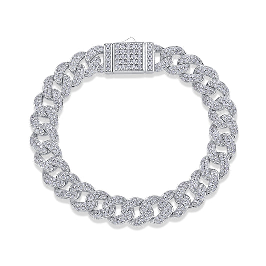 Pulsera de Plata S925 con Moissanita - Juego de Joyería de Lujo Brillante