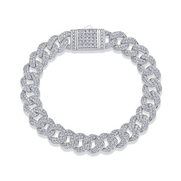 Pulsera de Plata S925 con Moissanita - Juego de Joyería de Lujo Brillante