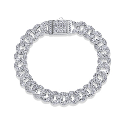 Pulsera de Plata S925 con Moissanita - Juego de Joyería de Lujo Brillante