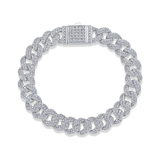 Pulsera de Plata S925 con Moissanita - Juego de Joyería de Lujo Brillante