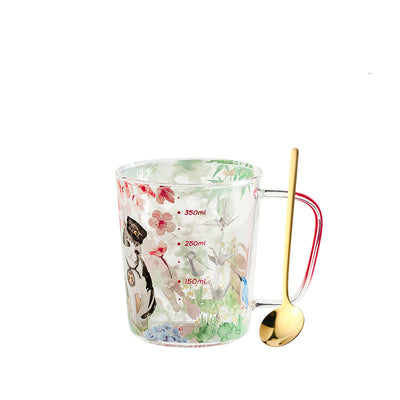 Taza de Vidrio Borosilicato Japonesa de Gran Capacidad con Cuchara Graduada - Image 5