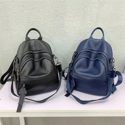 Mochila de Viaje de Cuero Suave Estilo Coreano Gran Capacidad - Image 7