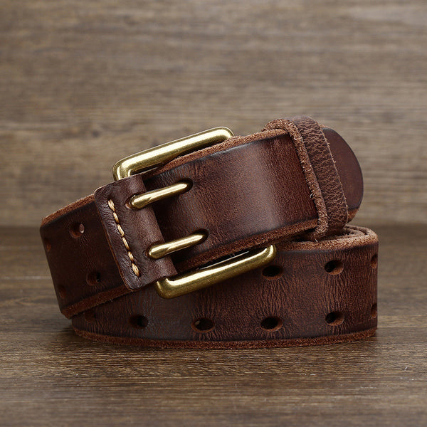 Cinturón Casual Retro de Cuero Vacuno Premium con Hebilla Magnética - Image 3