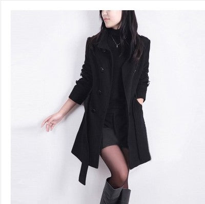 Abrigo de Lana Delgado Talla Grande para Mujer - Image 9