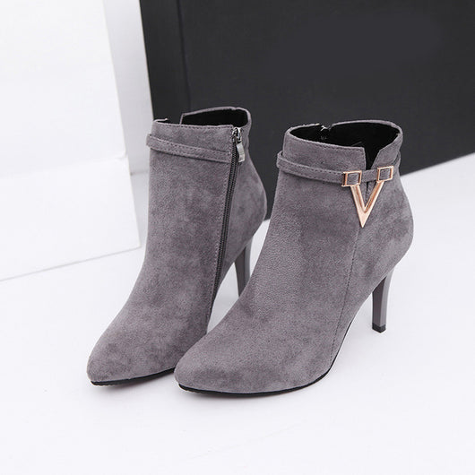 Botas Infantiles de Tacón Stiletto Punta Afilada Estilo Coreano para Otoño e Invierno - Image 3