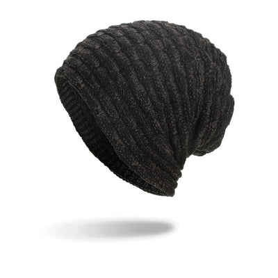 Gorro de Lana Tejido Fleece a Rayas Horizontales Multicolor para Otoño e Invierno - Image 14