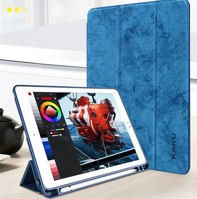 Funda de Cuero para Tablet con Compartimento para Stylus