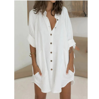 Camisa Suelta de Manga Larga para Mujer
