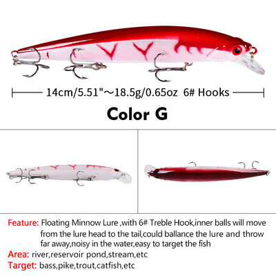 Señuelo de Nado Completo 14cm 18.5g - Cebo Duro Realista para Pesca - Image 11