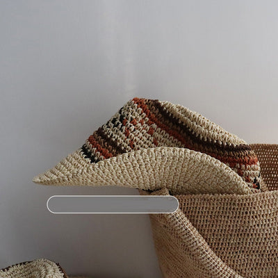 Sombrero Tejido a Mano con Ala Ancha para Viajes - Image 3