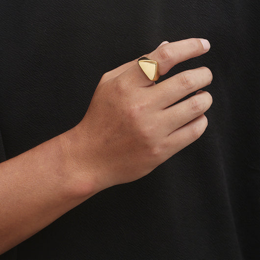 Anillo de Acero Inoxidable Triángulo para Hombre - Image 12