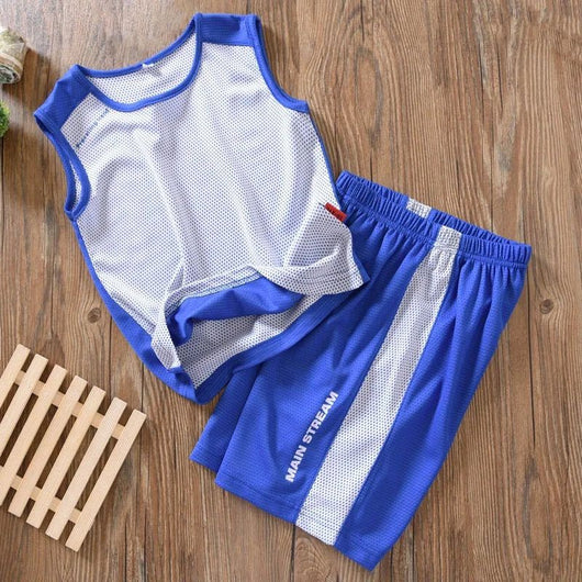 Conjunto Deportivo Infantil de Malla: Chaleco y Shorts Transpirables - Image 11