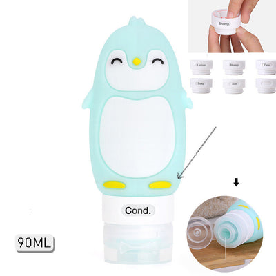 Organizador de Viaje Botellas Rellenables Animales Lindos - Estuche Silicona para Champú y Geles - Image 12
