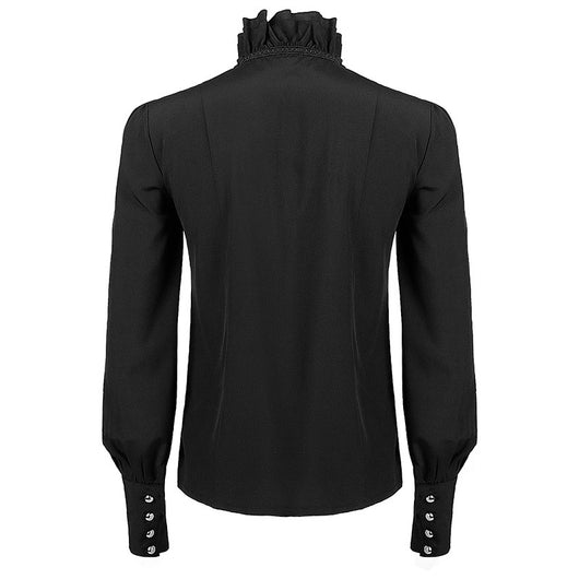 Camisa Plisada Steampunk Victoriana para Hombre con Capas - Image 15